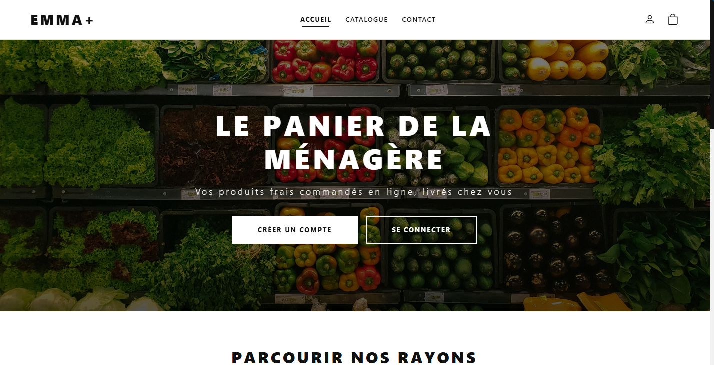 Panier de la ménagère - application web e-commerce